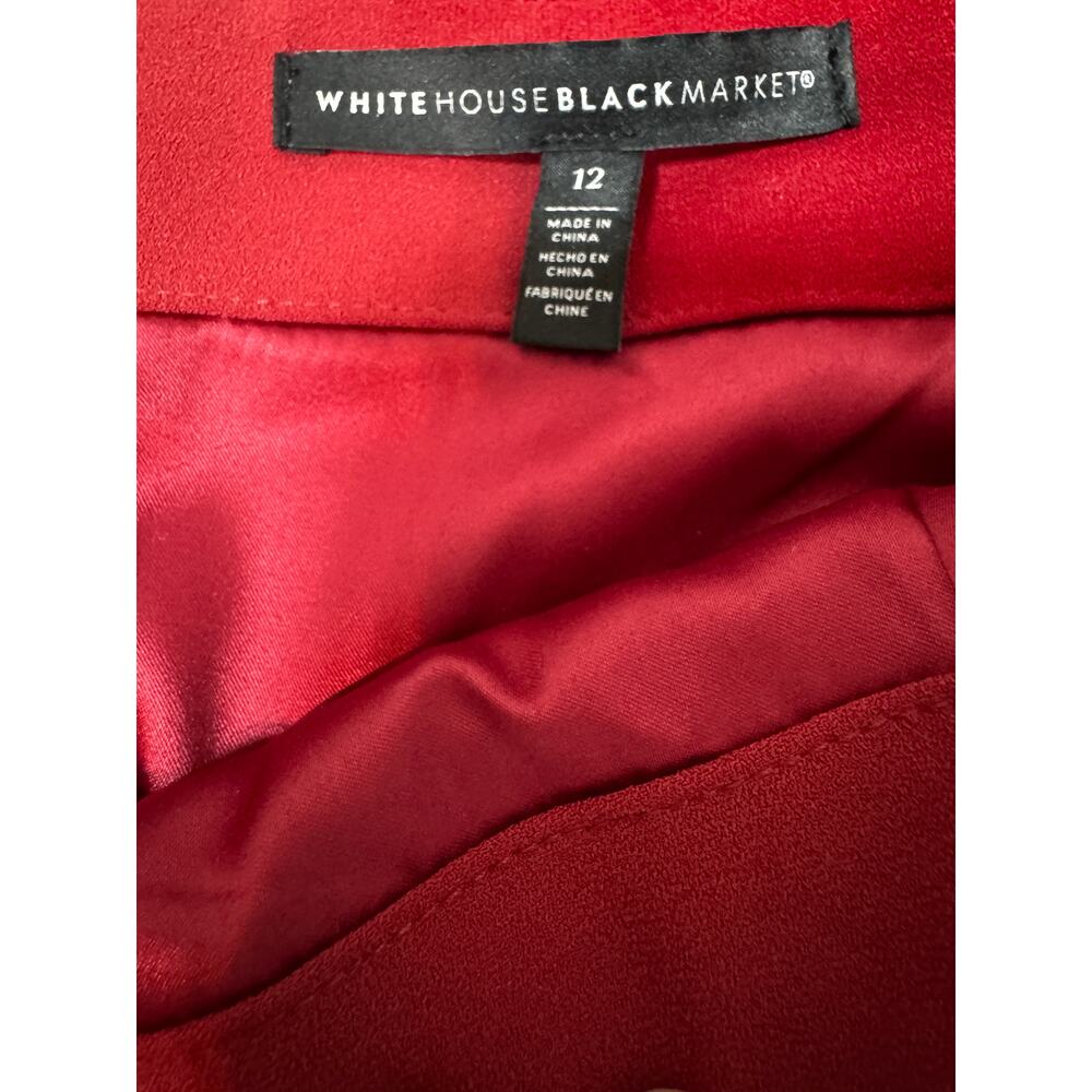 White House Black Market Women's Red Skirt Size: 12 - Picture 3 of 4